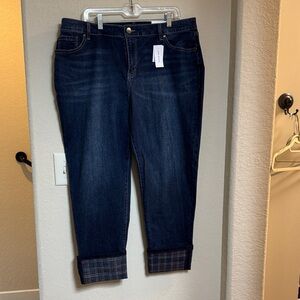 Lane Bryant Dark Blue Women's Boyfriend Jeans Size 16